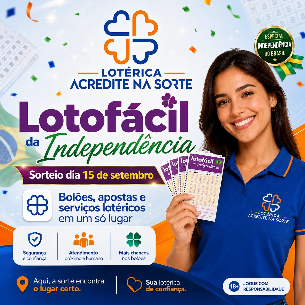 Acredite na sorte: bolões, apostas e serviços lotéricos em um só lugar